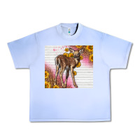 Grape Ice Western Cute Baby Deer Fawn Urban Heavy Tee - LillyAllenDesigns