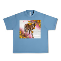 Pebble Blue Western Cute Baby Deer Fawn Urban Heavy Tee - LillyAllenDesigns