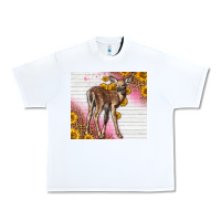 White Western Cute Baby Deer Fawn Urban Heavy Tee - LillyAllenDesigns