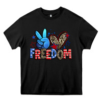 Black peace love freedom Heavy Core Tee - Zillion Design Studio
