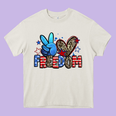 Peace Love Freedom Heavy Core Tee Designed By Zillion Design Studio