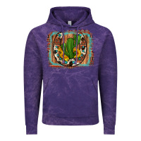 Cloud Purple cactus sunflower cowhide horseshoe  background Vintage Hoodie - Artiststas
