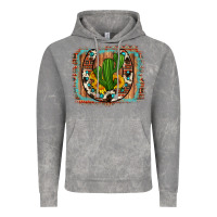 Cloud Rock cactus sunflower cowhide horseshoe  background Vintage Hoodie - Artiststas