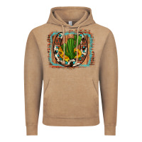 Vintage Coffee cactus sunflower cowhide horseshoe  background Vintage Hoodie - Artiststas