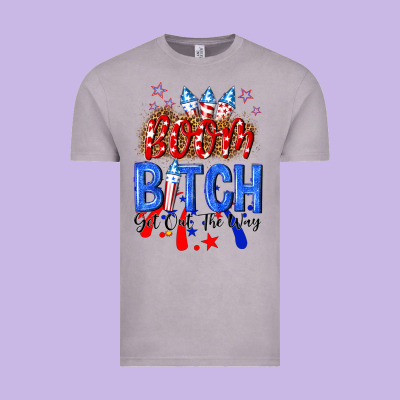Boom Bitch Get Out The Way Vintage Tee Designed By Nancycooperartshop