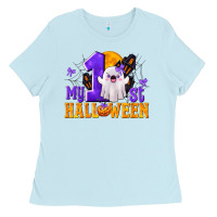 Baby Blue My 1st Halloween Ladies Tee - texasbilliewilder