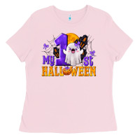 Bubblegum Pink My 1st Halloween Ladies Tee - texasbilliewilder