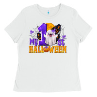 White My 1st Halloween Ladies Tee - texasbilliewilder