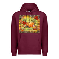Burgundy Just a girl who loves Fall Premium Hoodie - NancyCooperArtShop