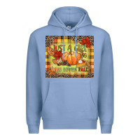 Colony Blue Just a girl who loves Fall Premium Hoodie - NancyCooperArtShop