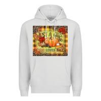 Dove Grey Just a girl who loves Fall Premium Hoodie - NancyCooperArtShop