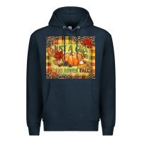 Navy Just a girl who loves Fall Premium Hoodie - NancyCooperArtShop