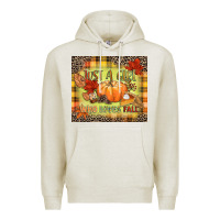 Oatmeal Heather Just a girl who loves Fall Premium Hoodie - NancyCooperArtShop