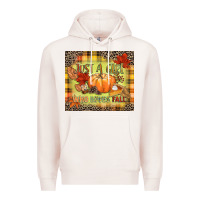 Pale Pink Just a girl who loves Fall Premium Hoodie - NancyCooperArtShop