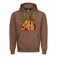 Chestnut mexican guitar Zipper Hoodie - LillyAllenDesigns