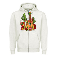 Mexican Guitar Zipper Hoodie | Teevron
