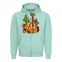 Seafoam mexican guitar Zipper Hoodie - LillyAllenDesigns
