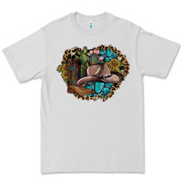 Dove Grey western design Premium Tee - SublimationCraftShop