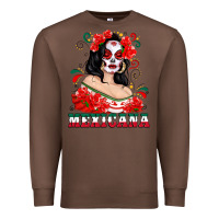 Chestnut Mexicana with Skull Girl Premium Sweatshirt - texasbilliewilder