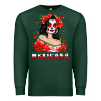 Sports Green Mexicana with Skull Girl Premium Sweatshirt - texasbilliewilder