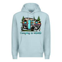 Blue Mist camping is intents Premium Hoodie - JahusDesignShop