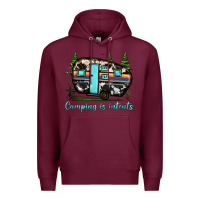Burgundy camping is intents Premium Hoodie - JahusDesignShop