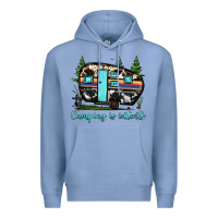 Colony Blue camping is intents Premium Hoodie - JahusDesignShop