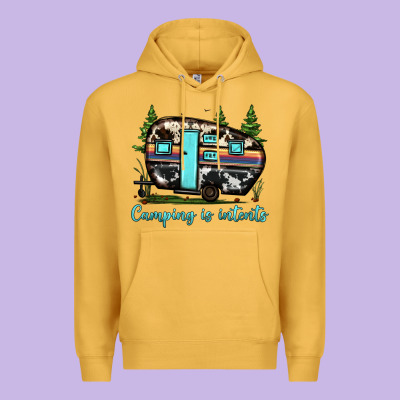 Camping Is Intents Premium Hoodie Designed By Jahusdesignshop