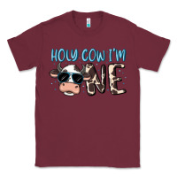Burgundy holy cow i'm one Classic Tee - MaliasSmallBusiness