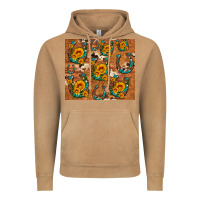 Vintage Camel sunflower turquoise leopard cowhide horseshoe Vintage Hoodie - Artiststas