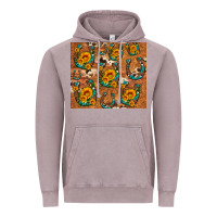 Vintage Zinc sunflower turquoise leopard cowhide horseshoe Vintage Hoodie - Artiststas