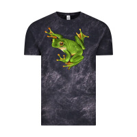 Cloud Black White Lipped Tree Frog Illustrations Vintage Tee - LillyAllenDesigns