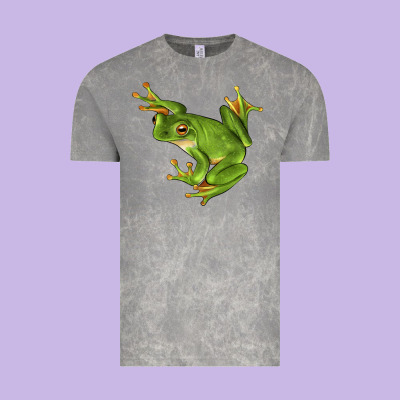 White Lipped Tree Frog Illustrations Vintage Tee Designed By Lillyallendesigns