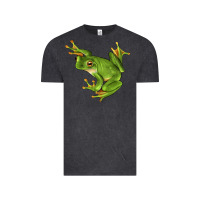 Vintage Black White Lipped Tree Frog Illustrations Vintage Tee - LillyAllenDesigns