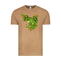 Vintage Camel White Lipped Tree Frog Illustrations Vintage Tee - LillyAllenDesigns