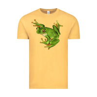 Vintage Mustard White Lipped Tree Frog Illustrations Vintage Tee - LillyAllenDesigns