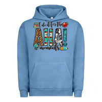 Pigment Pebble Blue i do it for the aha moments teacher Urban Hoodie - OliviaCreatesArt