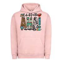 Pigment Salmon i do it for the aha moments teacher Urban Hoodie - OliviaCreatesArt