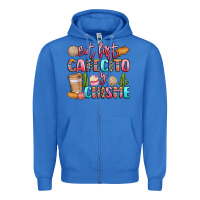 True Royal but first cafecito y chisme Zipper Hoodie - LillyAllenDesigns