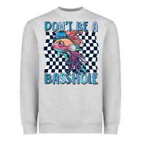 Heather Grey dont be a basshole Heavyweight Sweatshirt - MaliasSmallBusiness