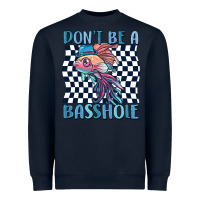 Navy dont be a basshole Heavyweight Sweatshirt - MaliasSmallBusiness