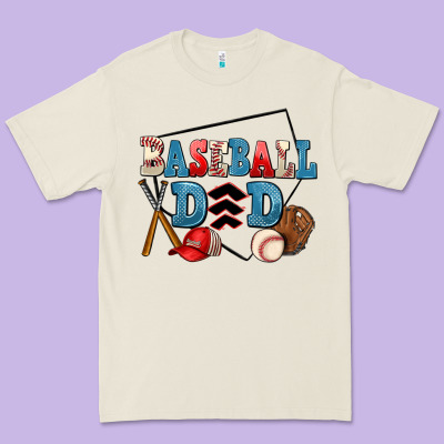Baseball Dad Premium Tee Designed By Adodesignshop