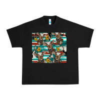 Black western horseshoe sunflower brown cow Urban Heavy Tee - BarkalooDesign