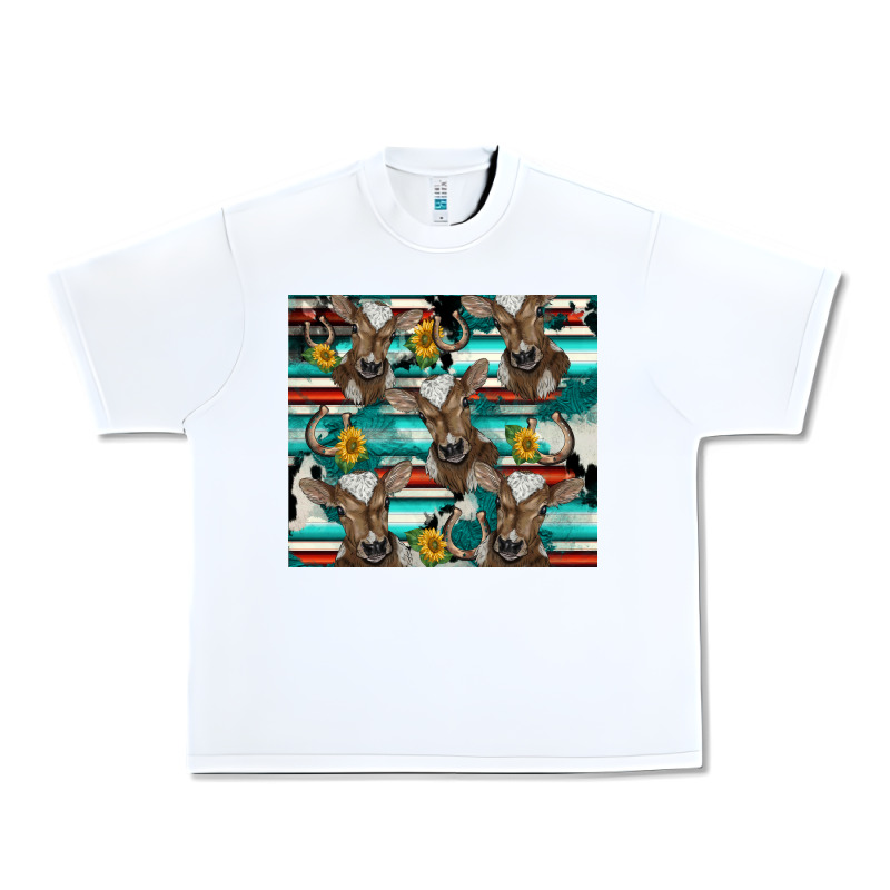 Western Horseshoe Sunflower Brown Cow Urban Heavy Tee by BarkalooDesign | Teevron