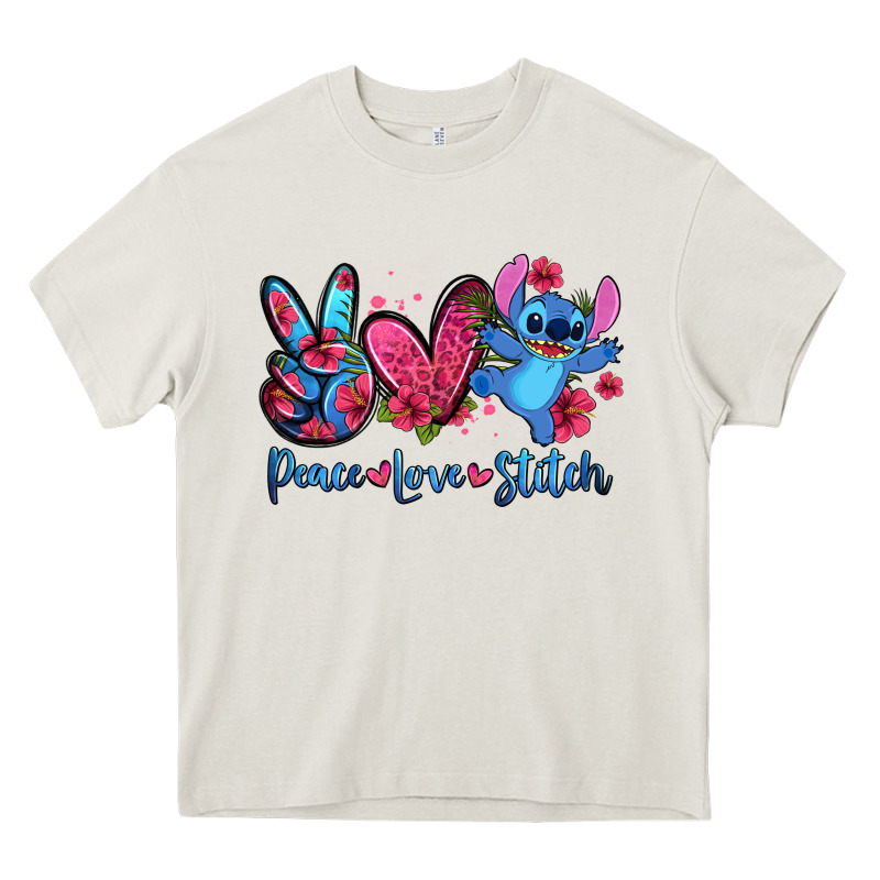 Peace Love Stitch Heavy Core Tee by Zillion Design Studio | Teevron