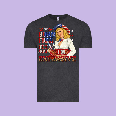 Born Free But Now Im Expensive Vintage Tee Designed By Nancycooperartshop