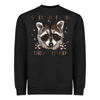 Black sweet but will throw hands Heavyweight Sweatshirt - MaliasSmallBusiness