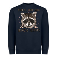 Navy sweet but will throw hands Heavyweight Sweatshirt - MaliasSmallBusiness