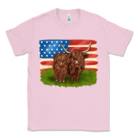 Bubblegum Pink American cows Classic Tee - MaliasSmallBusiness