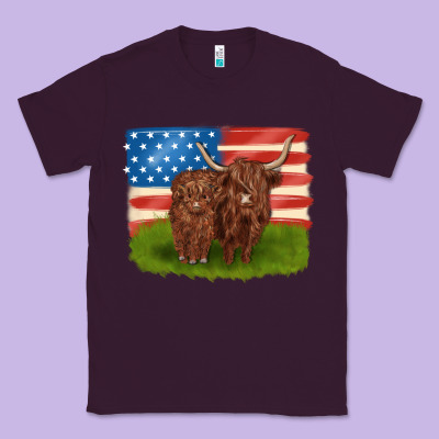 American Cows Classic Tee Designed By Maliassmallbusiness